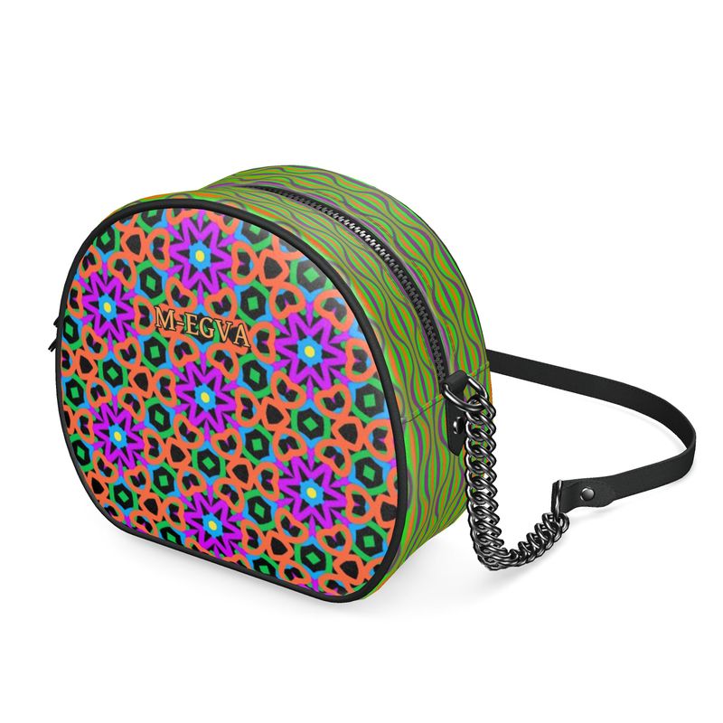 Sac rond cuir Flowers