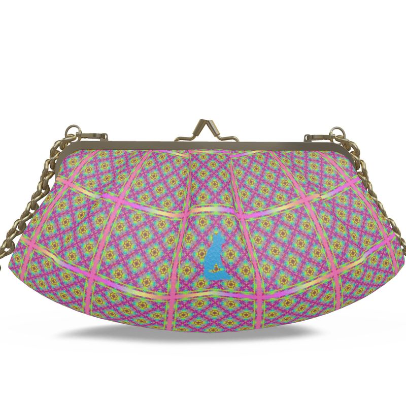 Sac cadre plissé métal cuir - Lyly