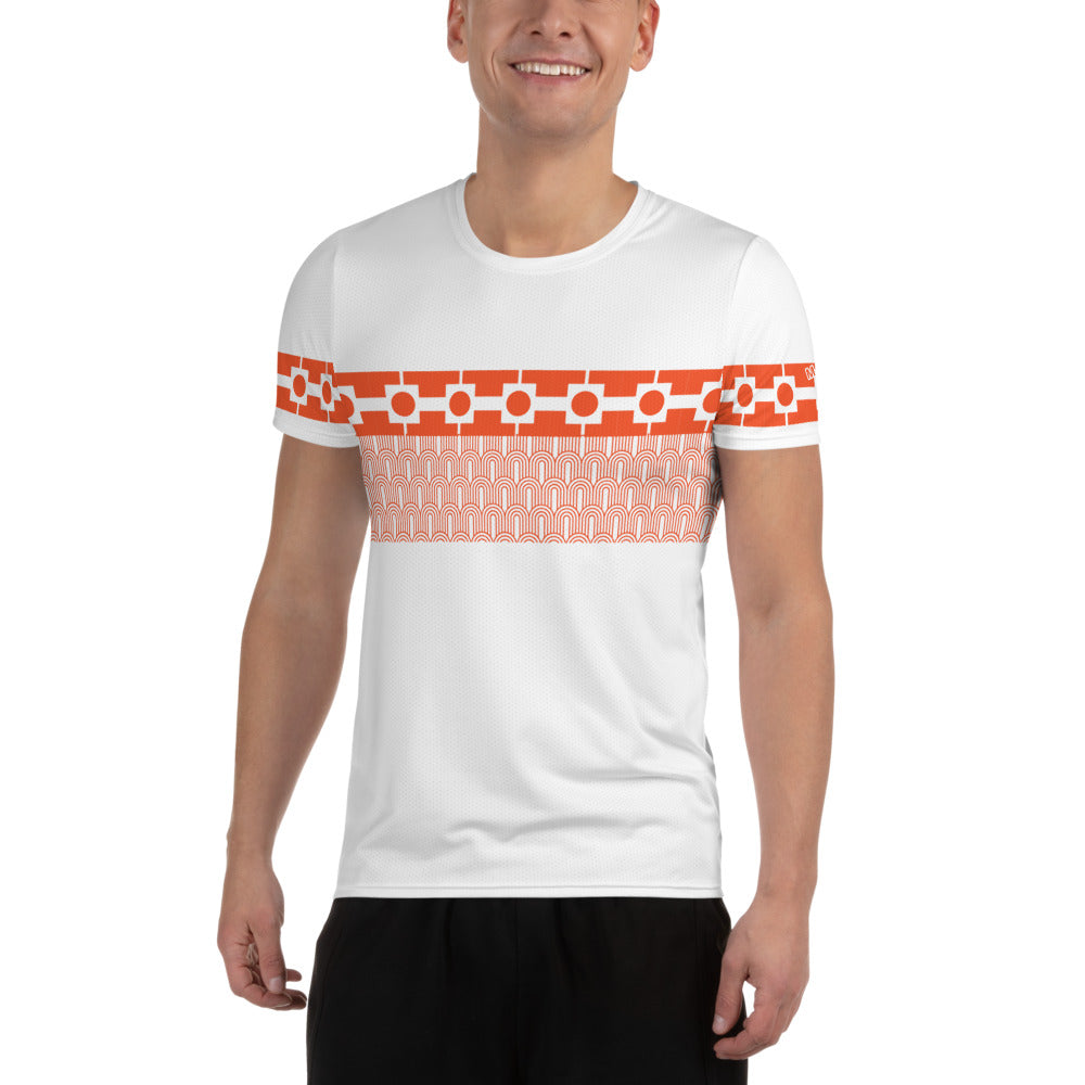 T-shirt Sport Homme - Square BL-Orange