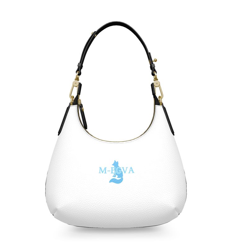 Mini sac curve cuir - Blue Fox