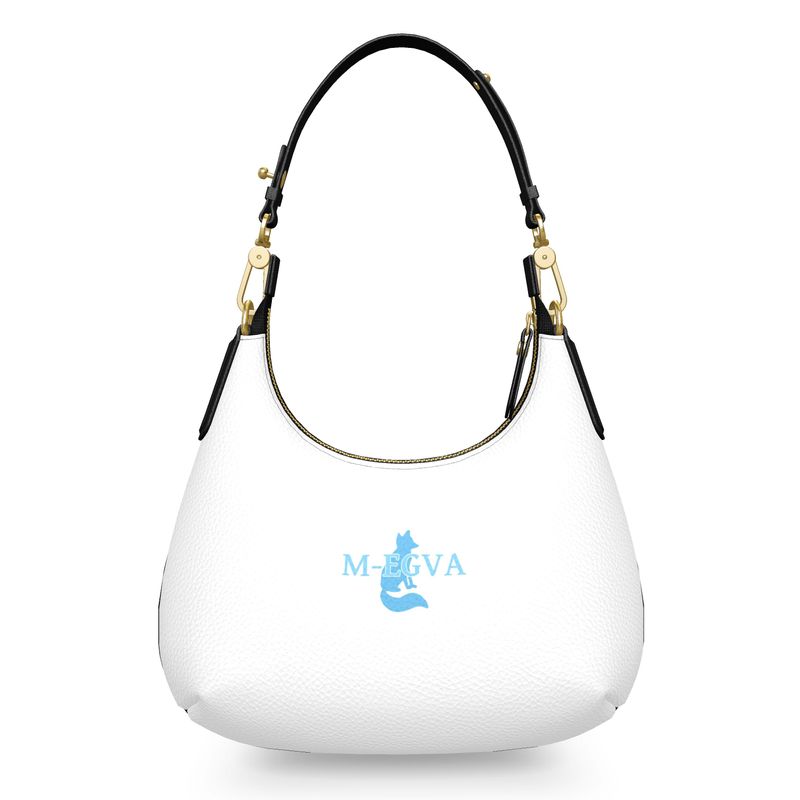 Mini sac curve cuir - Blue Fox