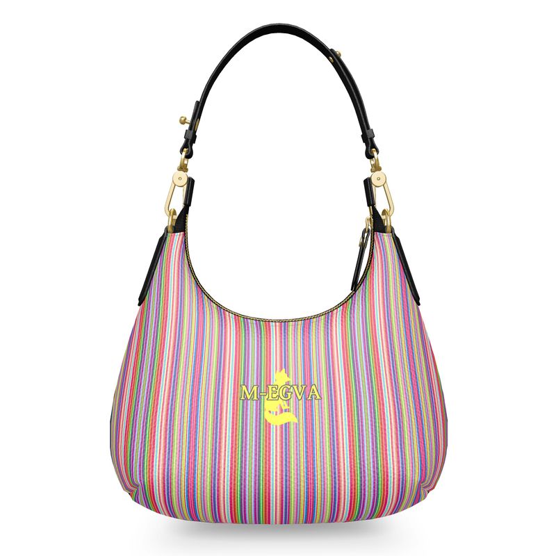 Mini sac curve cuir - Stripy